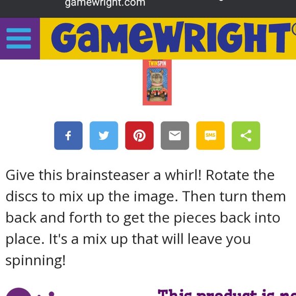 Twin Spin - Sushi Cat The Rotating Discs Puzzle NIB - Picture 7 of 7